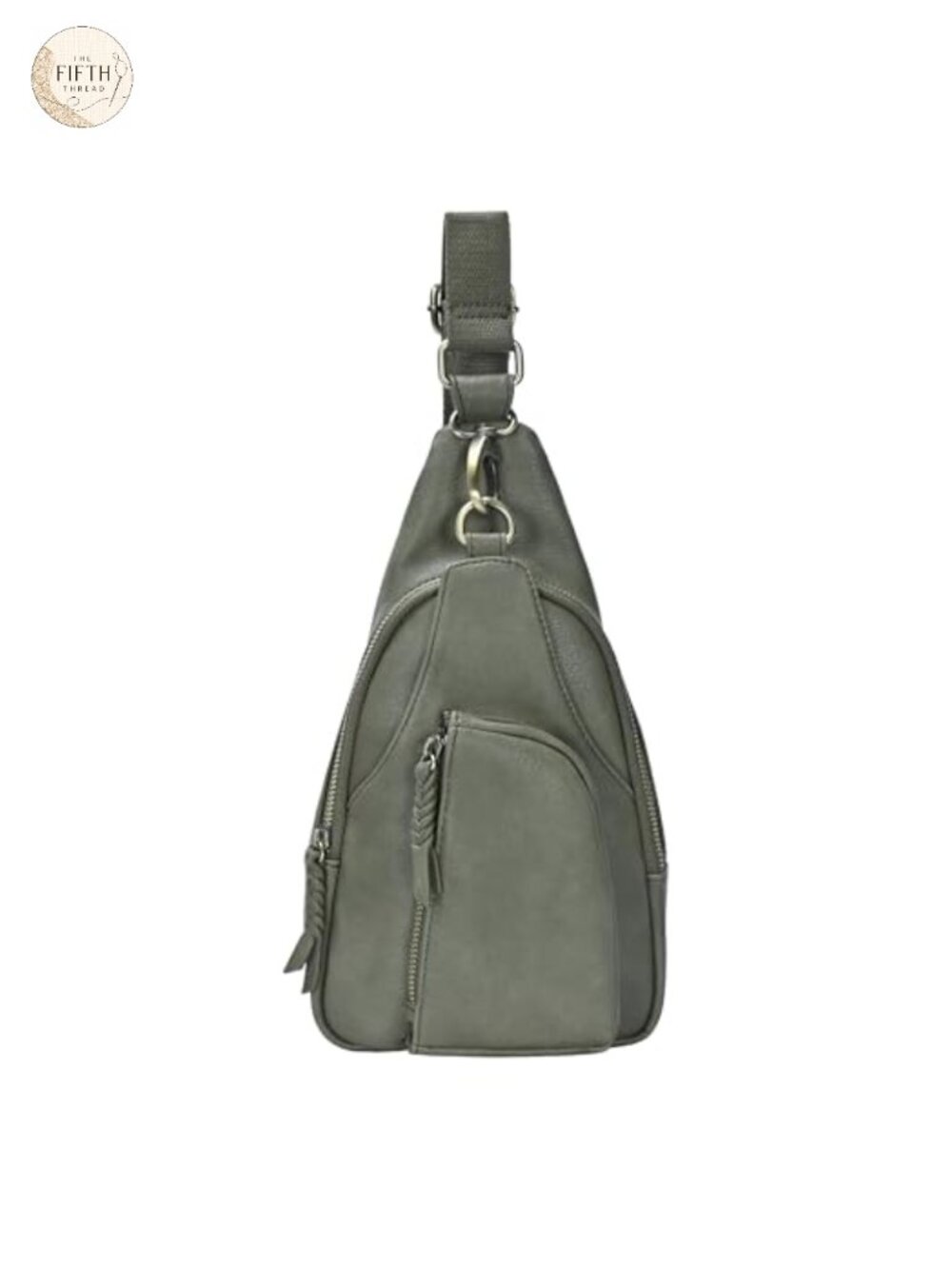 Vegan Leather Crossbody Sling Bag with Adjustable Strap